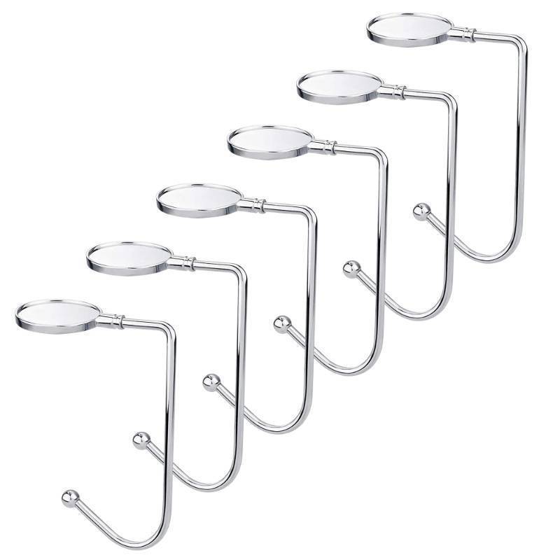 lot 44760 image: Christmas Stocking Holders for Mantle, Upgrade Non-Slip Christmas Safety Stocking Holder Mantle Hooks Hanger Grip for Party Decoration(Silver-6P) - Retail $10