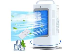 Portable Air Conditioners, 1700ml Evaporative Air Cooler with Remote, 120° Oscillating Mini Air Conditioner Portable with 3 Speeds & 1-7H Timer, Portable AC Unit for Bedroom Room Office Desk - Retail: $72