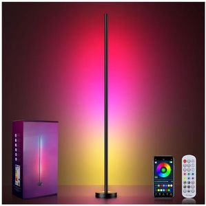 Smart LED Corner Floor Lamp - 16 Million DIY Colors, 68+ Scenes, Music Sync, App & Remote Control, Color-Changing Ambient Lighting for Living Rooms, Bedrooms, and Gaming Rooms - Retail: $50