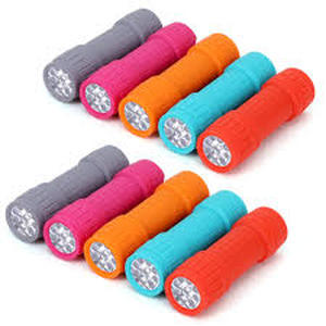lot 20697 image: Fastpro 9-LED Flashligts Set 12 Pack