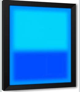 lot 3896 image: Blue and Aqua Custom Framed Art Print Giclee Print or Canvas Options with Various Sizes and Customization by Lake, Shelley