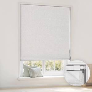 lot 3924 image: LazBlinds No Tools No Drill Cordless Roman Shades for Windows, Blackout Thermal Insulated UV Blocking Window Blinds, Room Darkening Fabric Blinds for Indoor Windows, 22 W x 48 H, Off White