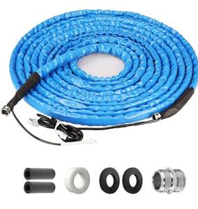 lot 3939 image: Heated Water Hose 100FT for RV, -20F Freeze Protection Heated Water Hose with Energy-Saving Thermostat, Lead and BPA Free for RVHomeGarden