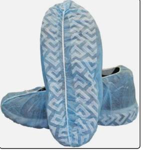 lot 3942 image: Safety Zone Blue Polylite Non Skid Tread Large Shoe Covers 300 PairCase Large