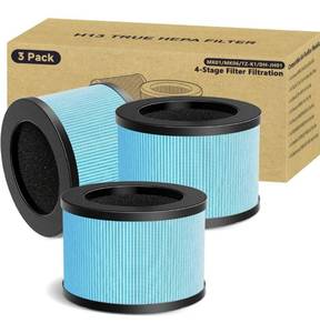 lot 3946 image: 3 Pack MK01 TZ-K1 Air Filter Replacement Compatible with Aroeve MK01 MK06 Air Puri-fier, with ToLife TZ-K1, with Fre Aire KN6391, HAP601, MJ001H, DH-JH01 Air Puri-fier, 4-in-1 Premium Filter