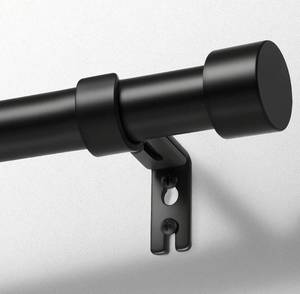 lot 3953 image: Zeerobee Curtain Rods for Windows 32 to 240, Black Curtain Rod, Adjustable 1 Inch Heavy Duty OutdoorIndoor Modern Drapery Pole, 32-240