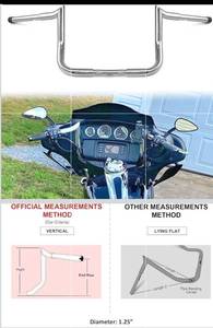 lot 3974 image: Mofun Chrome 12 Rise Handlebar 1-14 Bagger Handlebar Ape Hanger Compatible with Harley Touring Street Glide Electra Glide Models 1986-2023 with Batwing Fairing, Ultra Limited 2024