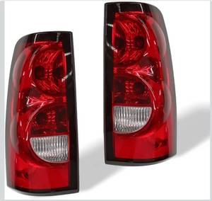lot 3984 image: Pair Tail Lights Compatible with 2003-2006 Silverado 1500 2500 3500HD Red Brake Lamps Left and Right