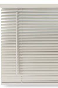 lot 3990 image: Mood Mini Blinds  43 inch Blinds for Windows  1 Cordless Vinyl Window Treatment  Alabaster White  43 x 64