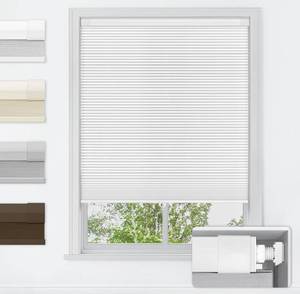 lot 7689 image: LazBlinds No Tools No Drill Cordless Cellular Shades, Blackout Light Blocking Honeycomb Shades for Home, Thermal Insulation Blinds for Windows, 32 W x 48 H, White