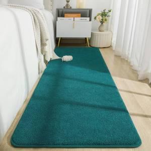 lot 7693 image: B BENRON Soft Runner Rugs for Bedroom 2x6, Non Slip Runners for Hallway Kitchen Laundry Dorm Washable, Minimalist Low Pile Long Rugs for Boys Men Girls Kids, Teal Green