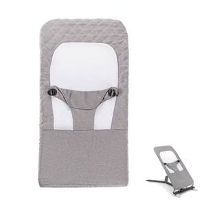 lot 7704 image: Bouncer Cover Compatible with Baby Delight, Fabric Seat for Bouncer, Soft and Breathable Mesh Inset, with 3-Point Safety Harness, Easy to Install, Machine Washable Replacement Cover, Grey