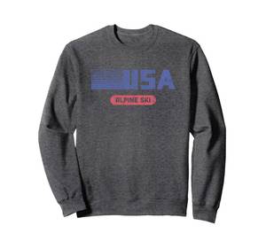 lot 7708 image: Retro USA 2022 Team American Alpine Skiing Ski Vintage Sweatshirt 2XL