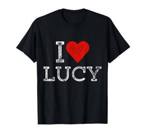 lot 7718 image: Retro I Love Lucy Merch For Men Women Kids I Heart Lucy Red Heart Vintage First Name Lucy T-Shirt L