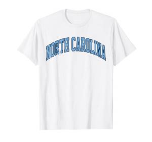 lot 7732 image: Retro North Carolina Souvenir Simple North Carolina Blue Tee T-Shirt M