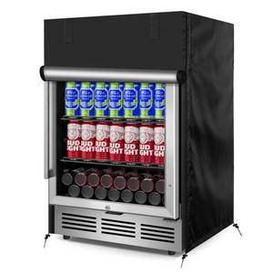 lot 7737 image: Waterproof Outdoor Beverage RefrigeratoCover, Heavy-Duty Protection for Upright Commercial Refrigerators, Universal Fit Patio Freezer Cover (25.59 x 24.8 x 36.2 Inch)