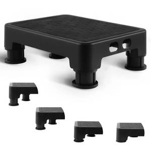 lot 7845 image: COOL-ANGLE Adjustable Step Stool for High Beds & SUV - Non-Slip Mobility Platform for Seniors, 650lbs Capacity, 3 Heights (3.4-5), Wide Safety Base for Car & Bath, 16.5x12.6, Black
