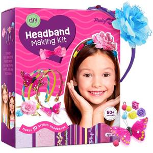 lot 7858 image: Pretty Me Headband Making Kit for Girls - Arts & Crafts Easter Gift - Make Your Own Fashion Headbands for Kids - DIY Hair Accessories - Gift for Ages 5-12 Year Old Girl - Little Kids Art & Craft Gifts