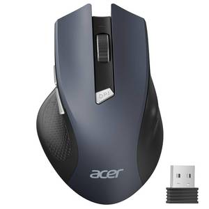 lot 7878 image: acer Wireless Mouse for Laptop, 2.4GHz Computer Mouse 3 Adjustable DPI Office Cordless USB Mice with USBA Receiver, 6 Buttons, 1600 DPI, Medium to Large Sized Hands Compatible with PC, Laptop, Desktop