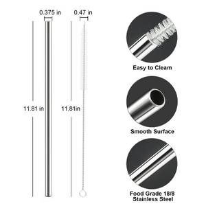 lot 7958 image: Replacement Straw Compatible with Stanley 40 oz 30 oz Cup Tumbler, 5 Pack Reusable Straw with Cleaning Brush, Plastic, Stainless Steel