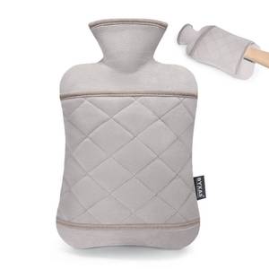 lot 8037 image: BYXAS Hot Water Bottle with Hand Pocket Cover��2.0L BPA Free PVC Water Bag, Odorless Superior Material, Grey