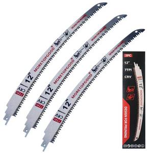 lot 8052 image: MORETOPGOOD 12 Arc Edge Reciprocating Saw Blade, 7TPI Japanese Teeth with Curved Edge Wood Pruning Saw Blades for Tree Trimming, Wood Cutting (3 Pack)
