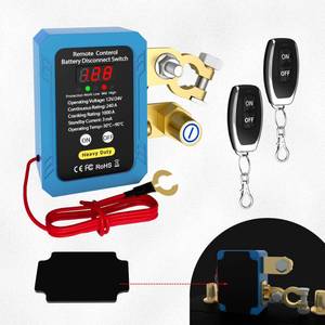 lot 8054 image: DaierTek 240A Remote Battery Disconnect Switch with Voltage Display 12V24V Kill Switch with Voltmeter Anti Theft Cut Off Switch for Automotive Car Boat