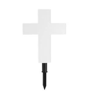 lot 8055 image: HAKUNA Solar Cross for Cemetery Grave,Solar Lighted Cross Garden Stake Outdoor Lights,Cross Solar Stake Lights,Solar Lights for Cemetery Gravesite,Outdoor Yard,Home,Patio Decoration