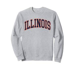 lot 8057 image: Retro Illinois Tee Vintage Illinois Blue Orange Throwback IL Sweatshirt M