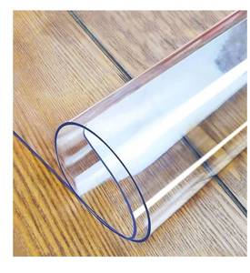 lot 4739 image: LovePads Clear Table Cover Protector, 24 x 24 Inch 2mm Thick Plastic Table Cover