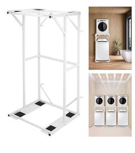 lot 4742 image: Sidasu 23 Double-Layer Washer and Dryer Stand,