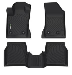 lot 4761 image: HAFIDI Floor Mats Fit for 2017-2026 Jeep Compass All Weather Protection TPE Car Floor Liners, Fits 1st &amp 2nd Row Full Set Custom Accessories, Black