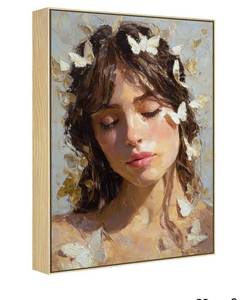 lot 4786 image: Canvas Frame for 30x40 Coastal Beach Ocean Paintings, DIY Metal Floating Frames with 1.5 Deep for Art Show Exhibition Home Office Modern Farmhouse Gallery Wall Decor (Natural