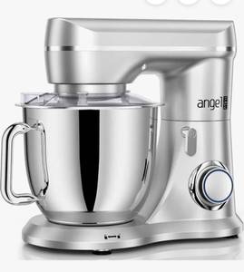 lot 4799 image: Mini Angel Electric Stand Mixer Silver Stainless Steel 10-speed white