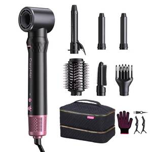 lot 4817 image: Air Wrap Hair Styler, Fast Drying Blow Dryer &amp Curling StylingTool, Hot Air Styler No Heat Damage, Hot Air Styler Wrap for Curling Volumizing Straightening Styling-Pink