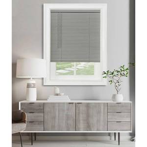 lot 4829 image: Achim Home Furnishings Cordless Morningstar 1  Light Filtering Mini Window Blind Gray 52  x 64