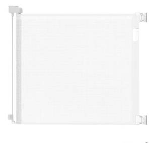 lot 4832 image: Veraste Retractable Baby Gate for Doorways and Stairs, Mesh Safety Gate for Pet, Indoor &amp Outdoor Use, One-Hand Operation, Easy Installation, 33.6 Tall, Expands to 71 Wide�White,33.6x71