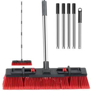 lot 4865 image: Outdoor &amp Commercial Heavy-Duty Push Broom with 70 Adjustable Handle Ideal for Industrial Use Heavy Duty Durable for Garage Driveway and Sidewalk Cleaning