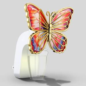 lot 4885 image: Hohean Wall Fragrance Plug in Compatible with Bath and Body Works WallFlower, Scent Diffuser with Night Light, ETL Certified, Long Lasting Scented Warmer Diffuser Home Office (Red Butterfly)