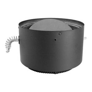 lot 4904 image: DuraVent DVL 6DVL-ADWD 6 Stainless Steel Double Wall Air Insulated Damper Section Wood Burning Stovetop Connecting Adapter, Black