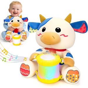 lot 4908 image: Hodurgyi Baby Toys 6-12 Months, Cow Musical Plush with Lights, ABCs, Animal Sounds, Numbers, Infant Early Learning Toy,Christmas Birthday Gifts for 6 Month Boys &Girls