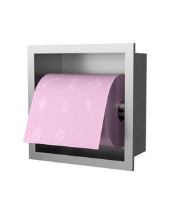 lot 4939 image: BARONAGE Recessed Toilet Paper Holder, 6 Built-in Toilet Paper Holders, Stainless Steel Tissue Roll Holder in Wall Toilets Paper Dispenser Insert (Brushed)