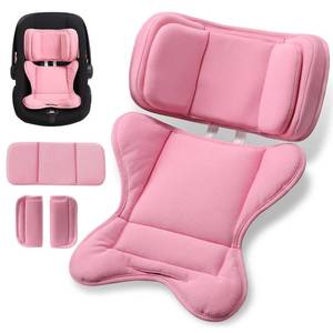 lot 4945 image: TinlyFinly Infant Insert Compatible with Doona, Graco, Britax, Chicco, Evenflo Car Seat, Adjustable Baby Head Body Support Cushion for Newborn to Toddler, Fits Infant Car Seat and Stroller (Pink)