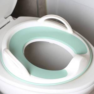 lot 4956 image: Jool Baby Potty Training Seat for Boys and Girls With Handles, Fits Round &amp Oval Toilets, Non-Slip with Splash Guard (Aqua)
