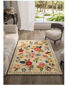 lot 4976 image: 7x5 Washable Area Rugs for Bedroom Small Entryway Rug with Non Slip Backing