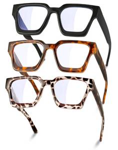 lot 4990 image: YDAOWKN Oversized Blue Light Blocking Glasses for Woman Rectangle Frame Fashion Chic Preppy Anti Eyestrain