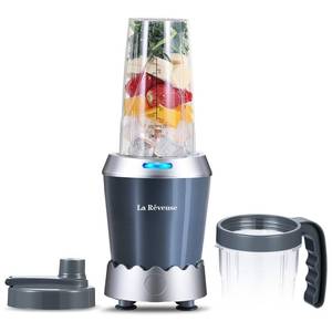 lot 5005 image: La Reveuse Personal Size Smoothie Blender Pro, 1000W High Speed with 24oz To-Go Cup, Ideal for Smoothies,Protein Shakes, Frozen Drinks, Food Prep, Gray