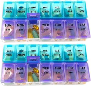 lot 5007 image: MEDca Weekly Pill Organizer, Twice-a-Day, Pack of 2