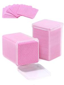 lot 5010 image: TEOYALL Lint Free Nail Wipes, 400 PCS Non-Woven Fabric Nail Cleaning Pads Pink Lash Extensions Glue Cleaning Wipes Salon Supplies