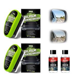 lot 5023 image: Clearvision Car Glass Cleaner, Clear Vision Windshield Cleaner, Oil Film Cleaning Brush for Car Windows, Windshield Cleaner Tool�2PCS